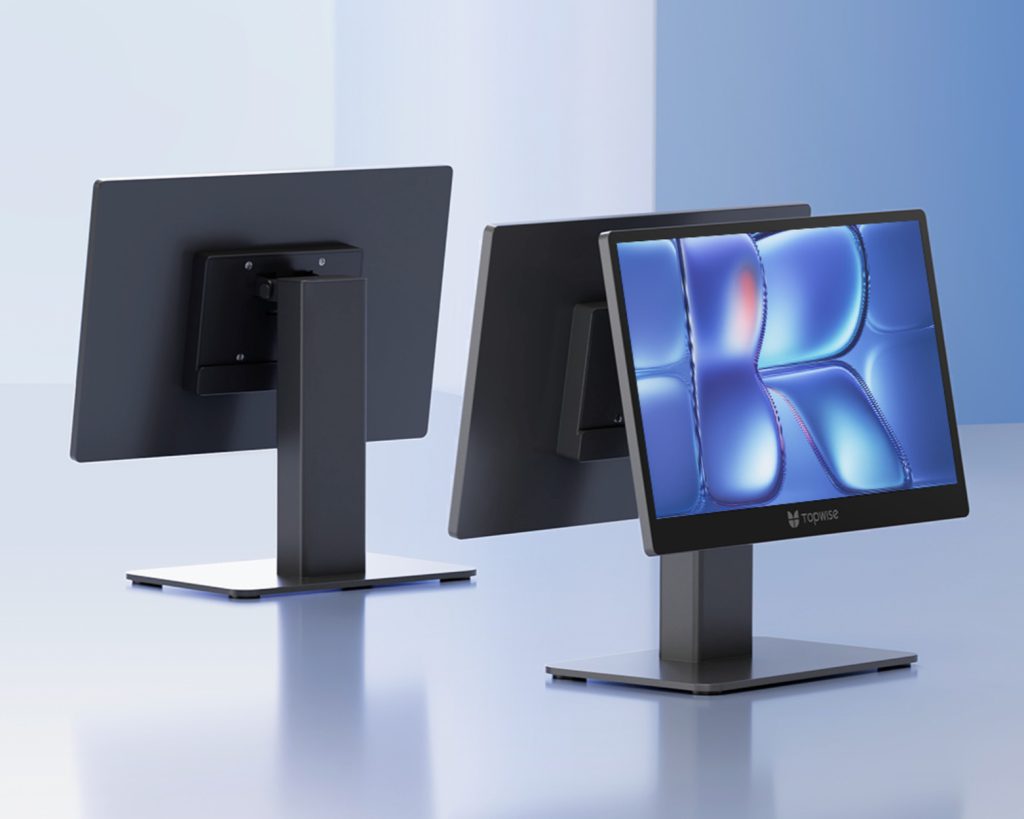 Dual-screen POS terminal with a customer-facing display